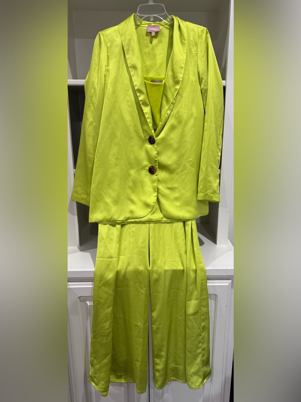 Show Me Your Mumu Chartrusse 3 piece set sz medium